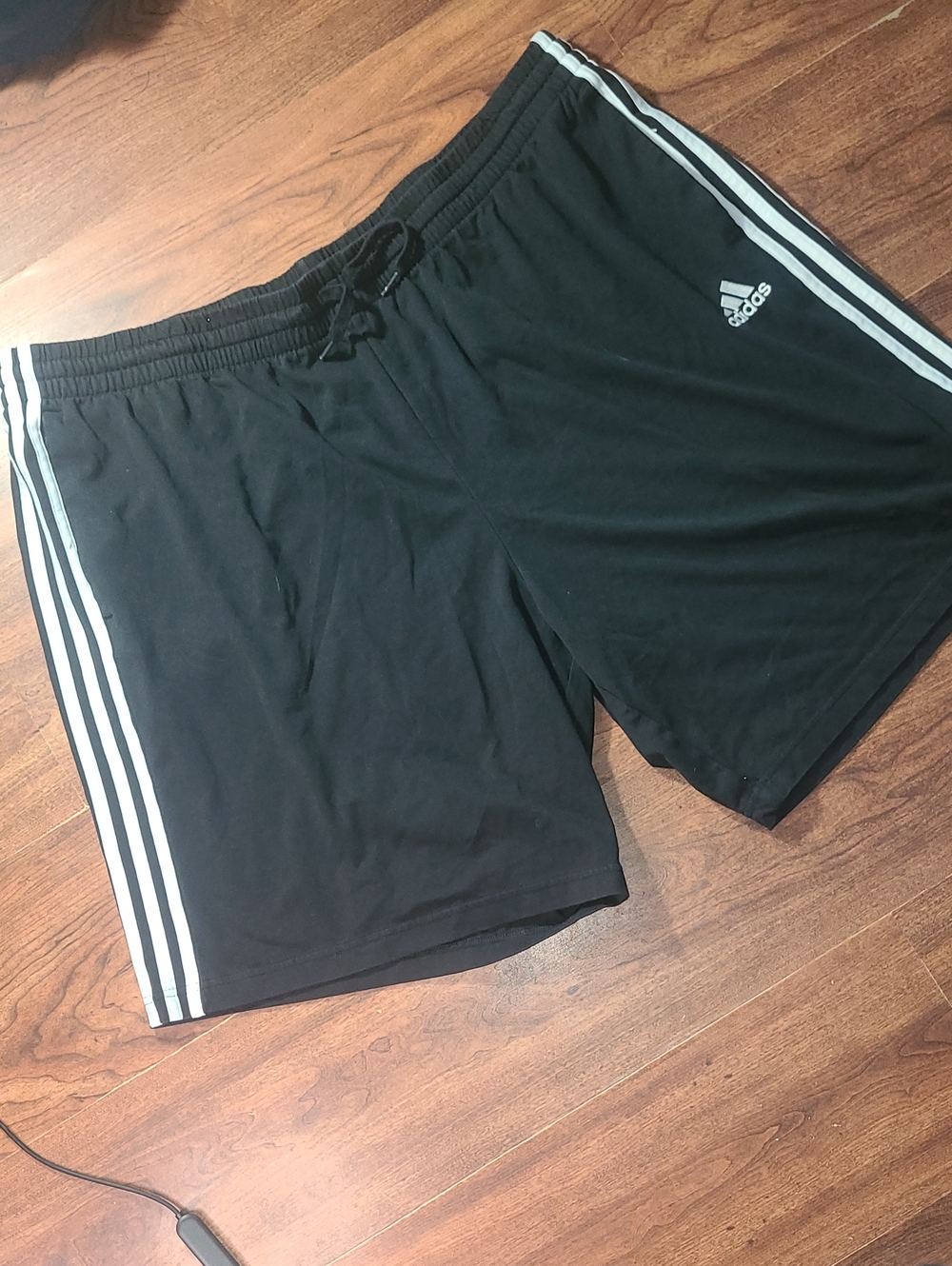 MENS adidas Black Athletic Shorts with White Side Stripes SIZE 4XL